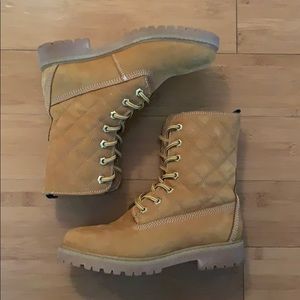 Quilted ALDO shearling lug boots